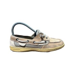 Sperry‎ Top Sider Shoes Womens 7 Songfish Linen Oat Boat Shoe STS 97405